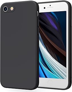 WAESRY Silicone Case for iPhone 8 Case/iPhone 7 SE 2020, 4.7-Inch, Silky-Soft Touch Gel Rubber Cover, Full Protective Case, Shockproof Anti-Scratch Cover, Black